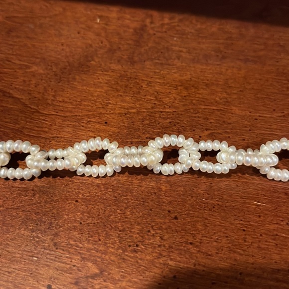 Ross Simons Sterling Silver Cultured Freshwater Pearl Link Bracelet - Picture 7 of 8